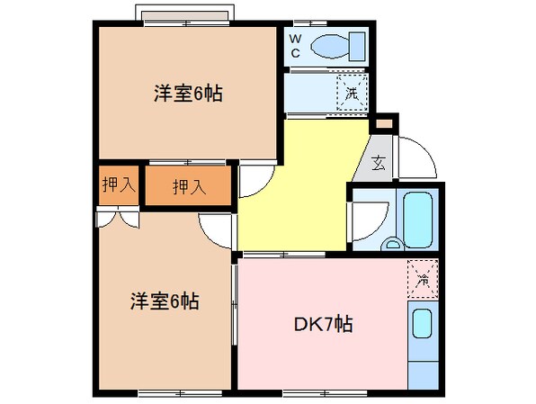 コーポ南本町の物件間取画像